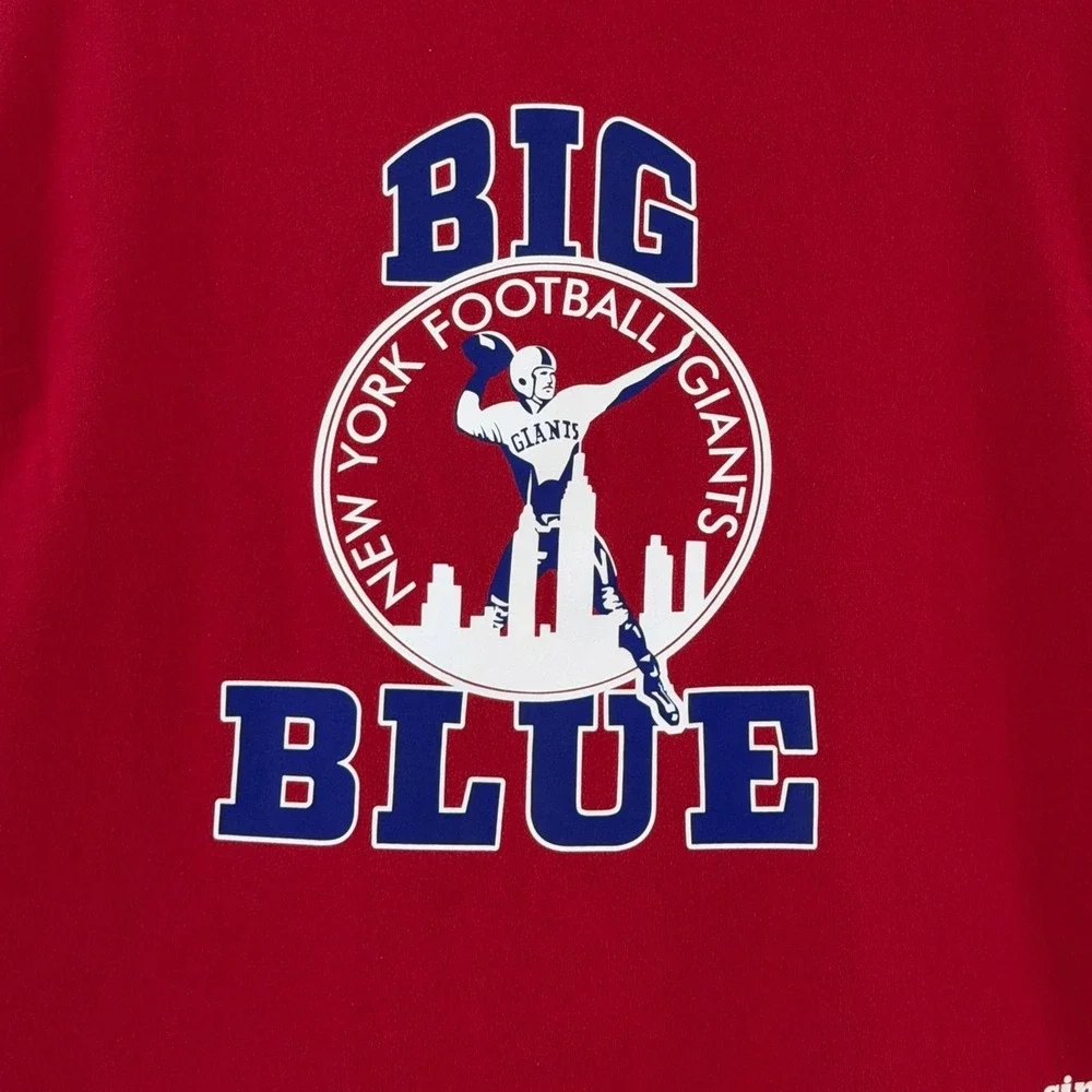New York Giants Mitchell & Ness Shirt Mens 2XL NFL Throwbacks Big Blue Tee